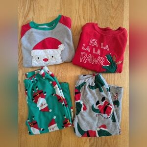 Set of 2 Toddler 2T Christmas Fleece Pajamas